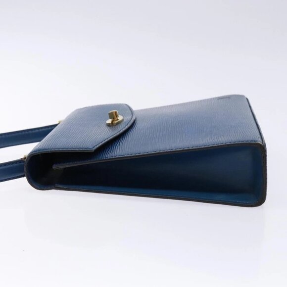 LOUIS VUITTON Epi Malesherbes Hand Bag Blue - Picture 4 of 14